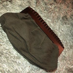 Clutch with Wooden Handle